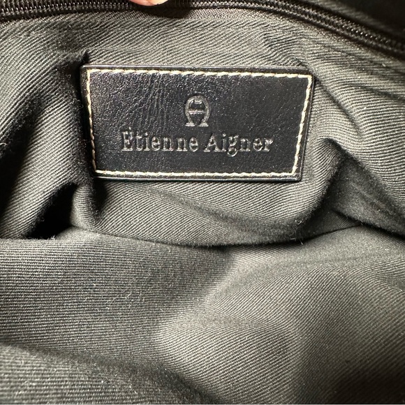 Etienne Aigner Black Leather Shoulder Bag - Picture 10 of 11